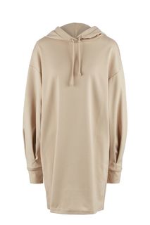 Трикотажное платье с капюшоном бежевого цвета Alisia HIT