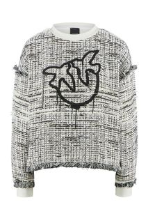 Свитшот с логотипом бренда Pinko
