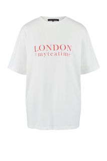Футболка из хлопка свободного кроя Love Republic