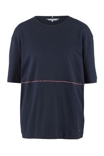 Однотонная хлопковая футболка оверсайз Tommy Hilfiger