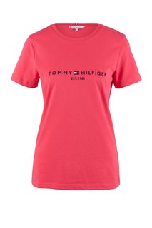 Хлопковая футболка с декоративной вышивкой Tommy Hilfiger