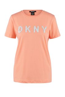 Футболка с реверсивной аппликацией из пайеток Dkny