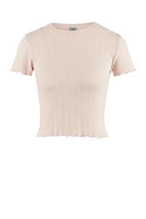 Облегающая розовая футболка с короткими рукавами Befree