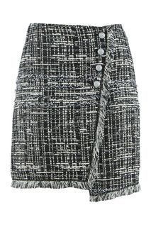 Короткая твидовая юбка на запахе Pinko