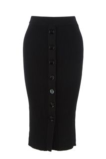 Трикотажная черная юбка из вискозы Pinko