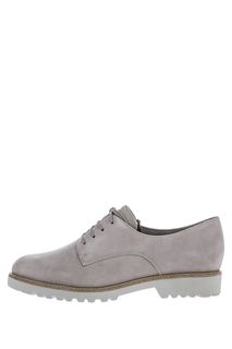 Серые полуботинки из натуральной замши Tamaris