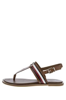 Кожаные сандалии с металлическим декором Tommy Hilfiger