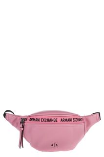 Розовая поясная сумка с логотипом бренда Armani Exchange