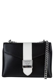 Сумка из фактурной кожи с откидным клапаном Dkny