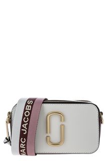 Маленькая кожаная сумка с текстильным плечевым ремнем Marc Jacobs