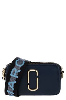 Маленькая кожаная сумка с текстильным плечевым ремнем Marc Jacobs