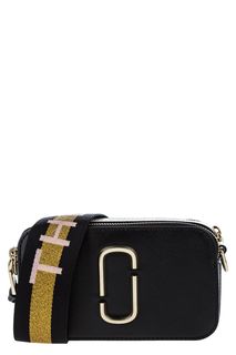 Маленькая кожаная сумка с текстильным плечевым ремнем Marc Jacobs