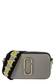 Маленькая кожаная сумка с текстильным плечевым ремнем Marc Jacobs