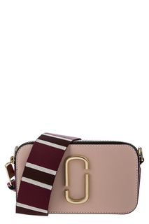 Маленькая кожаная сумка с текстильным плечевым ремнем Marc Jacobs