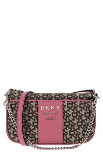 Маленькая текстильная сумка с декоративной цепочкой Dkny