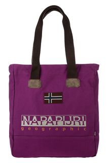 Вместительная хлопковая сумка с одним отделом на молнии Napapijri