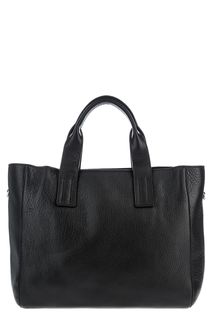 Черная кожаная сумка с дополнительным плечевым ремнем Sergio Belotti