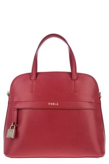 Красная кожаная сумка с короткими ручками Piper Furla