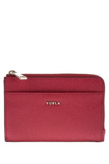 Красная визитница из сафьяновой кожи Babylon Furla