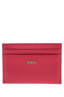 Кожаная визитница красного цвета Babylon Furla