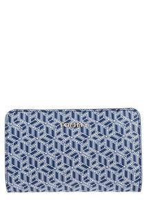 Кошелек синего цвета с монограммой бренда Tommy Hilfiger