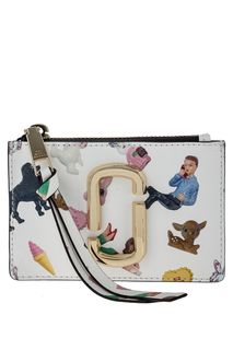 Кошелек из сафьяновой кожи с разноцветным принтом Marc Jacobs