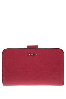 Красный кошелек из сафьяновой кожи Babylon Furla