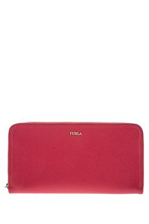 Красный кожаный кошелек на молнии Babylon Furla