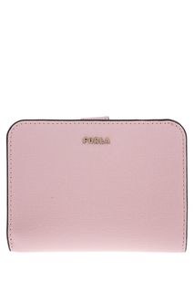 Розовый кошелек из сафьяновой кожи Babylon Furla