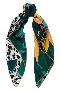 Шелковый платок с разноцветным принтом Tortona Furla