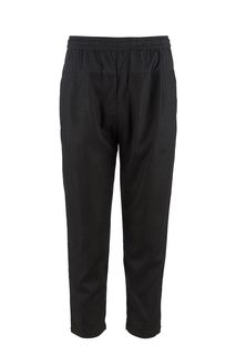 Зауженные черные брюки с высоким содержанием льна Antony Morato