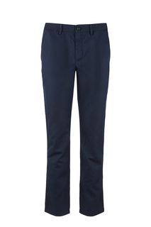 Синие брюки чиносы из хлопка и льна Tommy Hilfiger