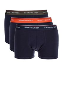 Комплект из трех хлопковых трусов-боксеров синего цвета Tommy Hilfiger