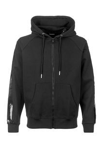 Черная хлопковая толстовка на молнии Diesel