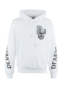 Белая хлопковая толстовка с капюшоном Diesel