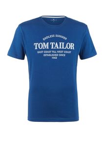 Футболка из хлопка с логотипом бренда Tom Tailor