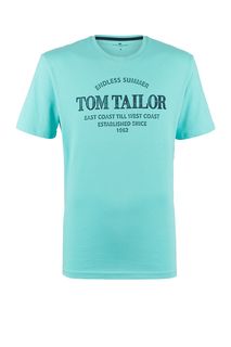 Футболка из хлопка с логотипом бренда Tom Tailor