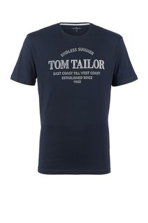 Футболка из хлопка с логотипом бренда Tom Tailor