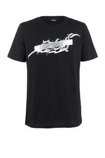 Хлопковая футболка с круглым вырезом Diesel