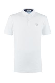 Белая футболка поло из хлопка Tom Tailor