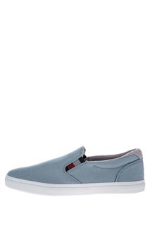 Текстильные слипоны синего цвета Tommy Hilfiger