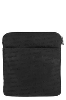 Черная сумка через плечо с тиснением Armani Exchange