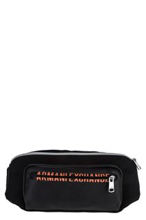 Черная поясная сумка с карманом Armani Exchange