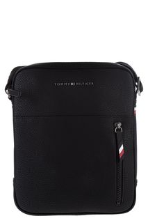 Сумка черного цвета с текстильным плечевым ремнем Tommy Hilfiger