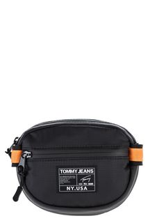 Маленькая поясная сумка черного цвета из текстиля Tommy Jeans