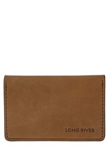 Кожаная визитница коричневого цвета Long River