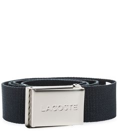 Текстильный ремень синего цвета Lacoste