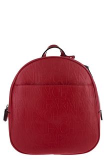 Рюкзак красного цвета с тиснением Armani Exchange