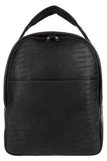 Рюкзак черного цвета с тиснением Armani Exchange
