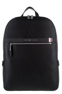 Вместительный рюкзак черного цвета с одним отделом на молнии Tommy Hilfiger